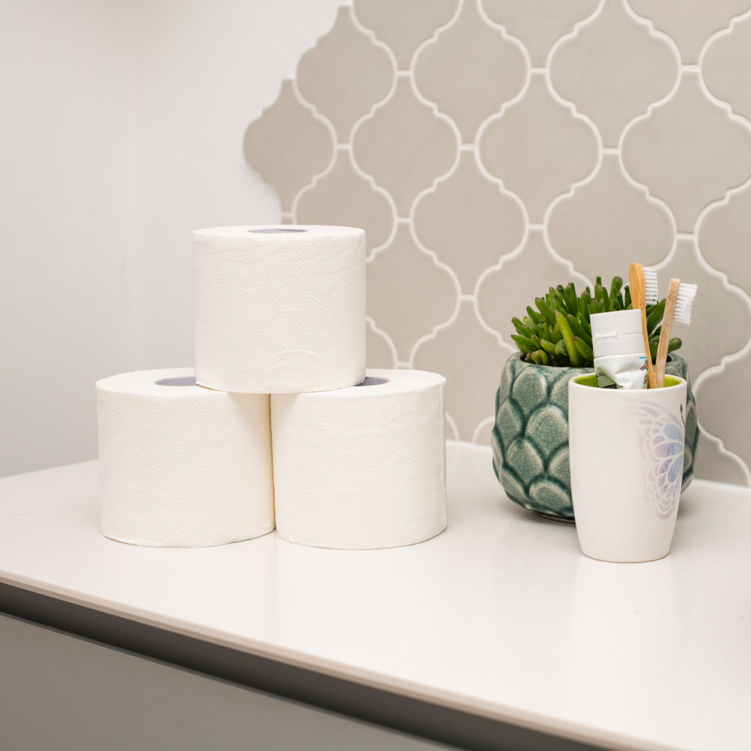 Luxury 100% Unwrapped Bamboo Toilet Paper | FREE GIFT OF LAUNDRY SHEETS