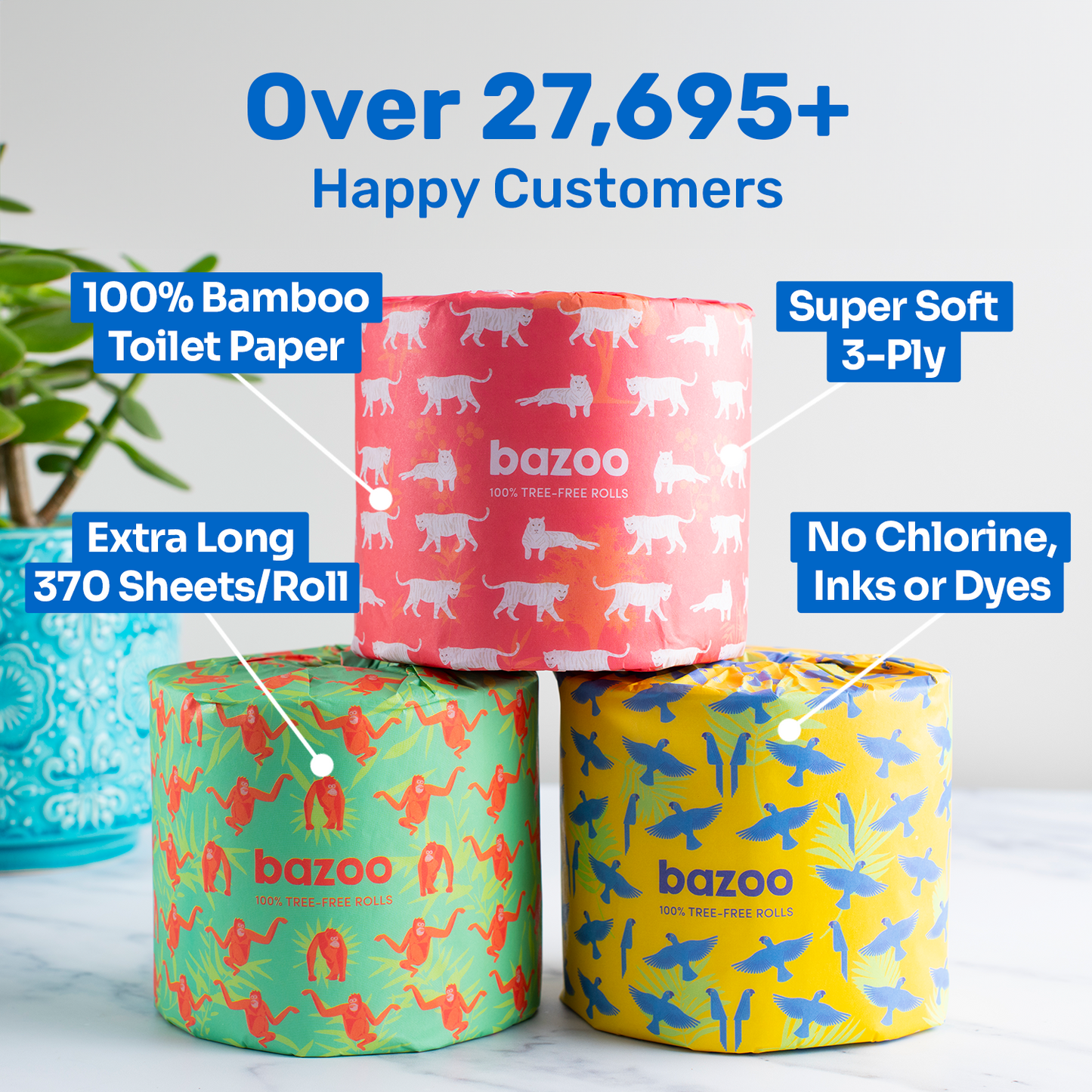 Luxury 100% FSC Certified Bamboo Toilet Paper | Protected Species Range