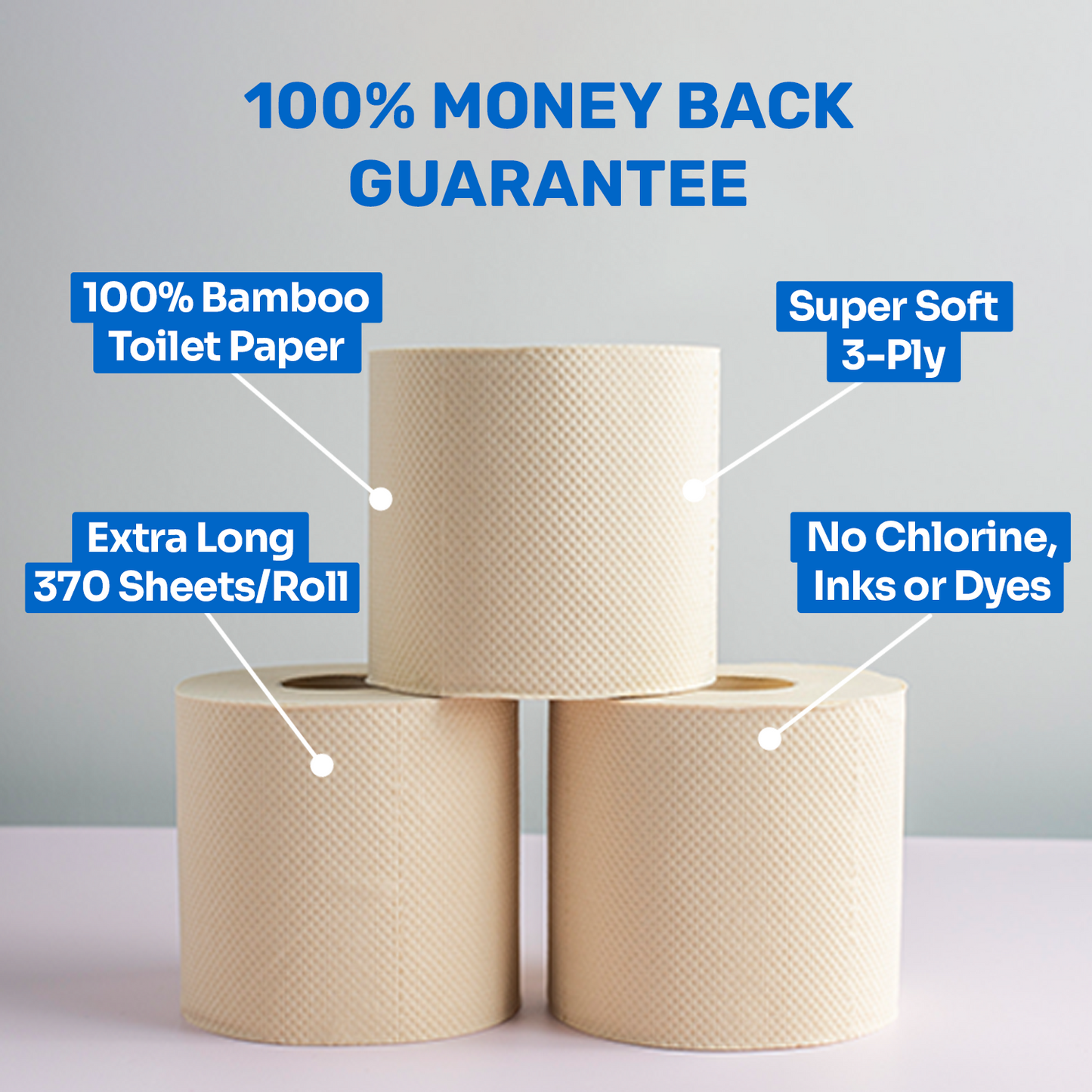 Luxury 100% FSC Certified Unbleached Bamboo Toilet Paper – Naked