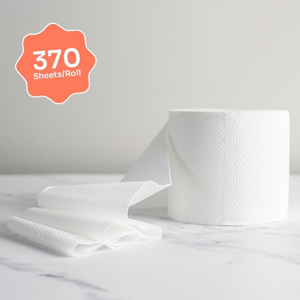 Luxury 100% White Bamboo Toilet Paper – Unwrapped